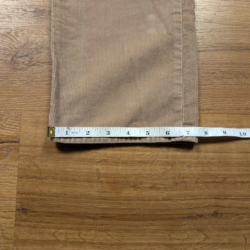 J Crew 770 Straight Fit Corduroy Pants Men 32x34 Beige City Cotton 5 Pocket